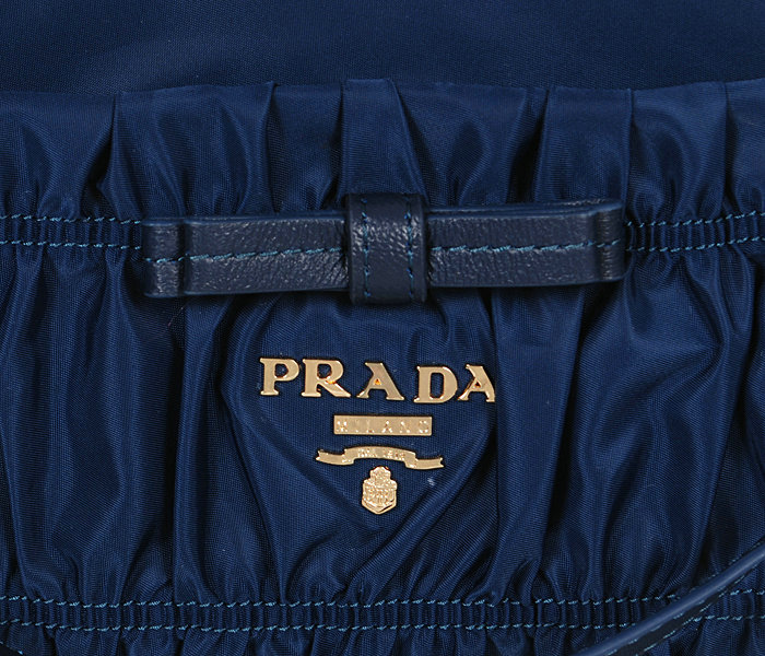 2014 Prada fabric shoulder bag BN1588 royalblue